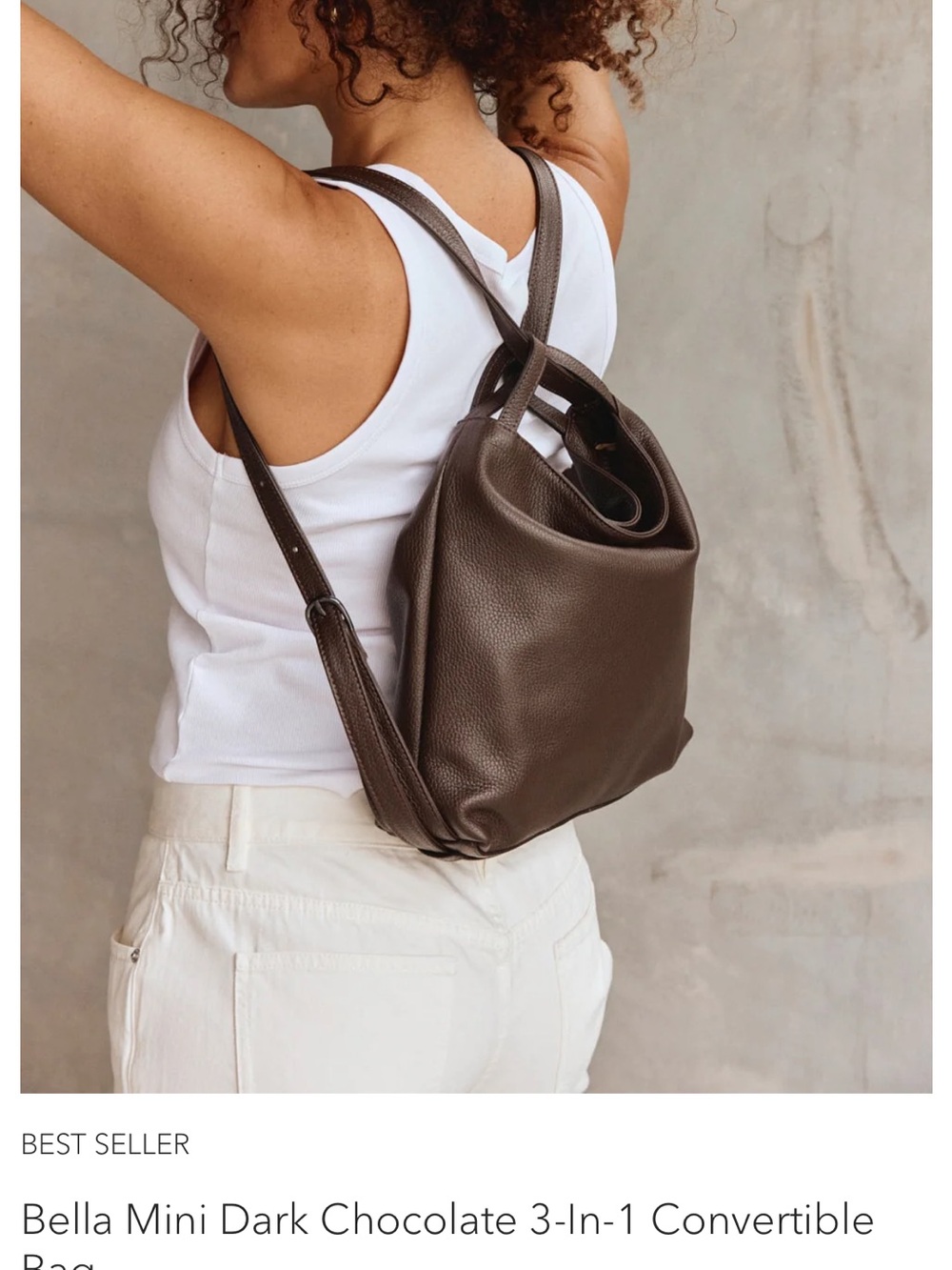 Vestirsi Bella Mini convertible bag NWT dark chocolate - Picture 6 of 10